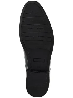 Leder-Schnürschuhe in Schwarz