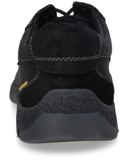 Leder-Schnürschuhe in Schwarz