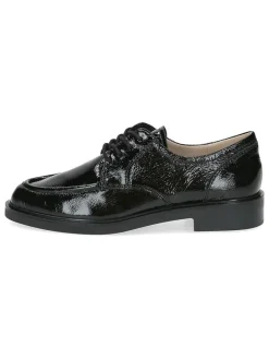 Leder-Schnürschuhe in Schwarz