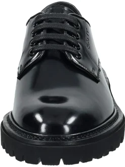 Leder-Schnürschuhe "Ivyhill" in Schwarz