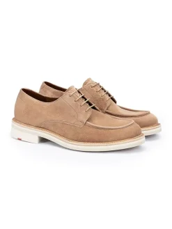 Leder-Schnürschuhe "Jupiter" in Beige