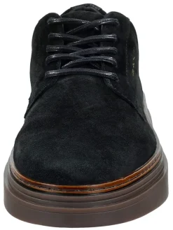 Leder-Schnürschuhe "Kinzoon" in Schwarz