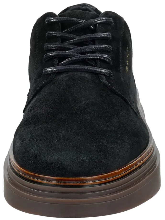 Leder-Schnürschuhe "Kinzoon" in Schwarz