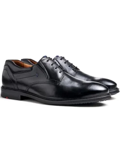 Leder-Schnürschuhe "Kos" in Schwarz