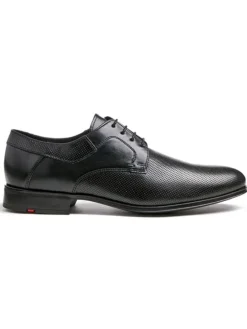 Leder-Schnürschuhe "Levin" in Schwarz