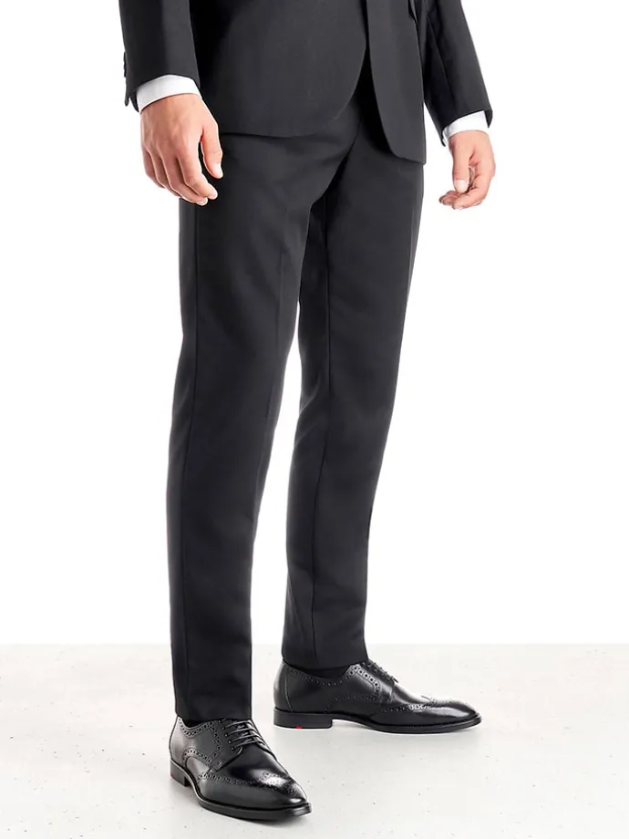 Leder-Schnürschuhe "Lucien" in Schwarz