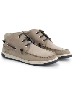 Leder-Schnürschuhe "Maenporth" in Taupe
