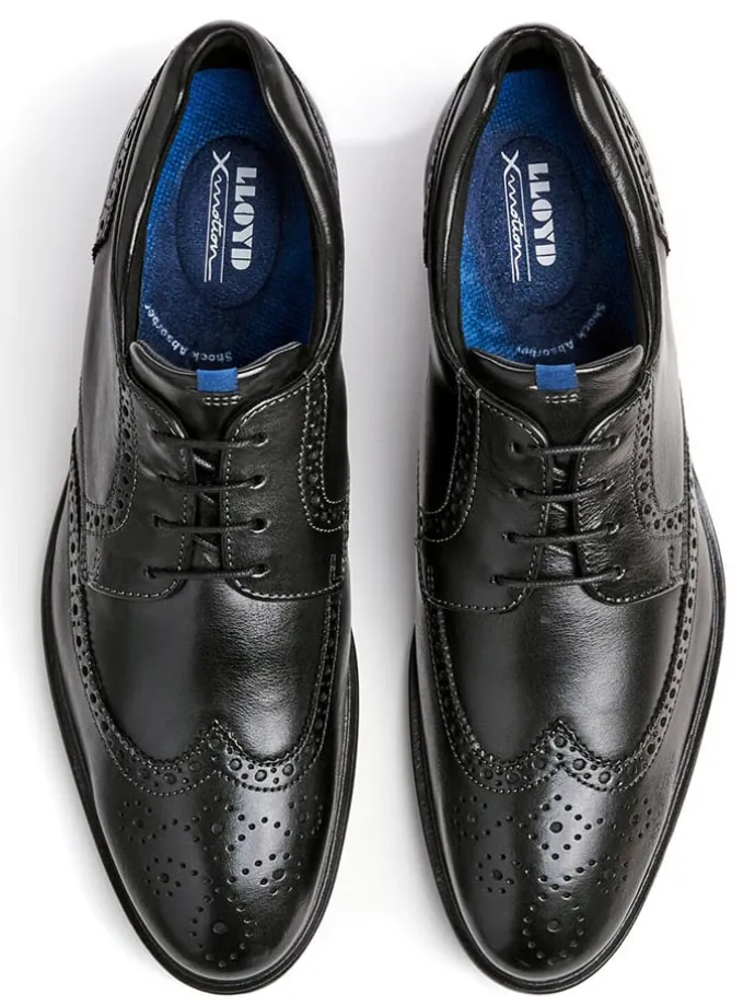 Leder-Schnürschuhe "Marian" in Schwarz