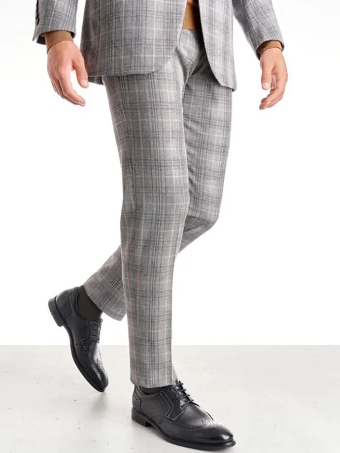 Leder-Schnürschuhe "Marian" in Schwarz