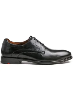 Leder-Schnürschuhe "Milan" in Schwarz