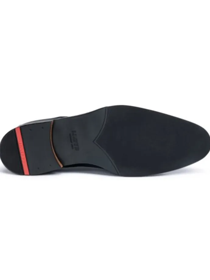 Leder-Schnürschuhe "Odil" in Dunkelblau