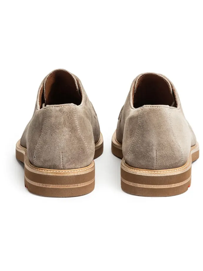 Leder-Schnürschuhe "Okal" in Beige