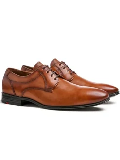 Leder-Schnürschuhe "Osmond" in Hellbraun