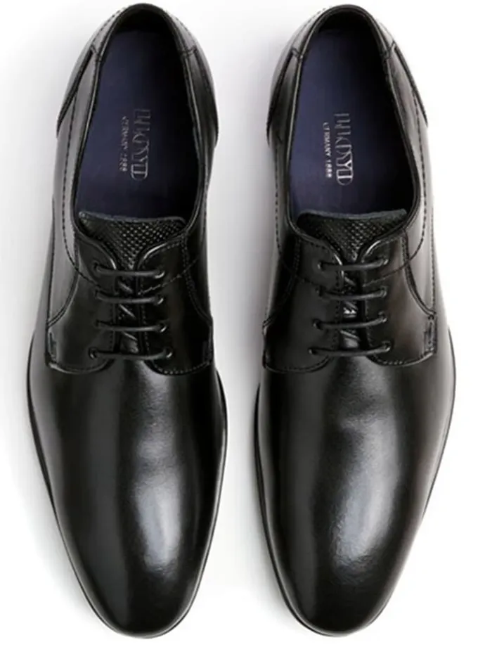 Leder-Schnürschuhe "Osmond" in Schwarz