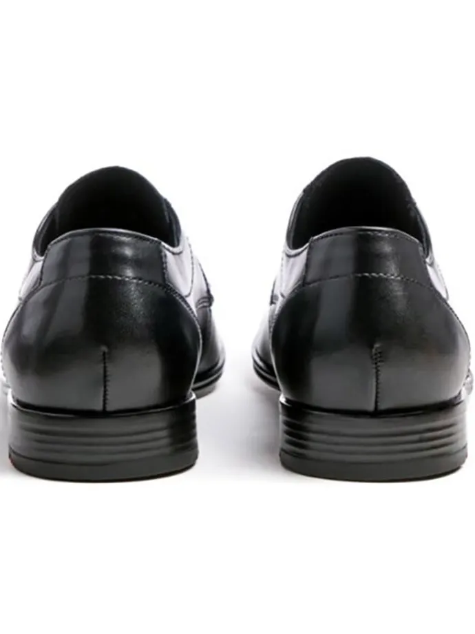 Leder-Schnürschuhe "Osmond" in Schwarz