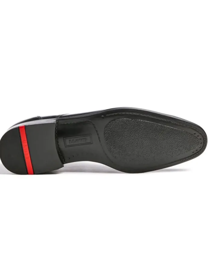 Leder-Schnürschuhe "Osmond" in Schwarz