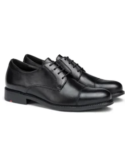 Leder-Schnürschuhe "Tassil" in Schwarz