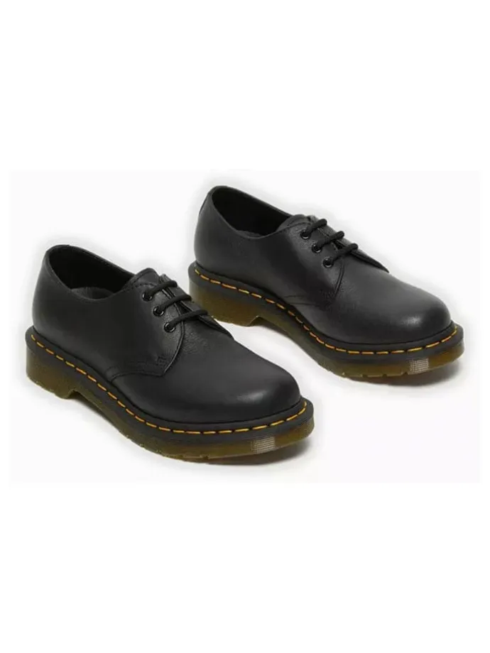 Leder-Schnürschuhe "Virginia" in Schwarz