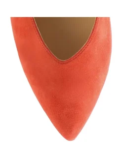 Leder-Slingballerinas in Rot