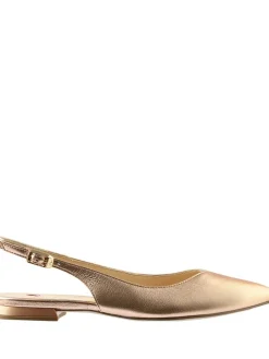 Leder-Slingballerinas "Mona" in Gold