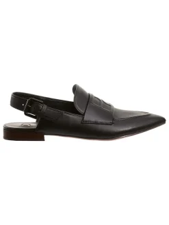 Leder-Slingballerinas "Pam" in Schwarz