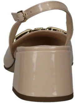 Leder-Slingpumps in Beige