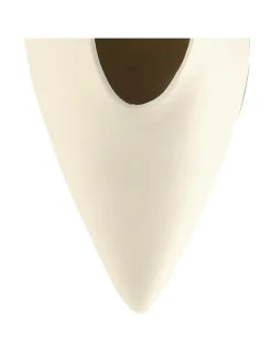 Leder-Slingpumps in Creme