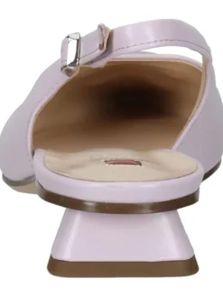 Leder-Slingpumps in Lila