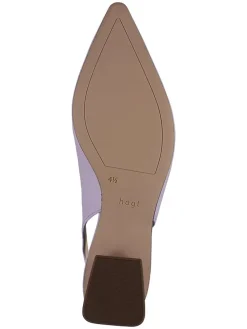 Leder-Slingpumps in Lila