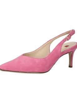 Leder-Slingpumps in Pink