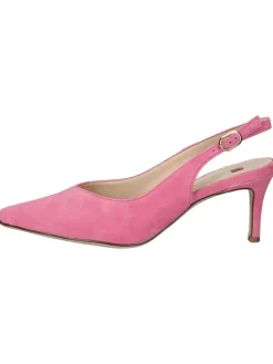 Leder-Slingpumps in Pink