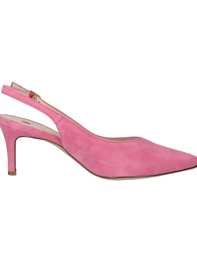 Leder-Slingpumps in Pink