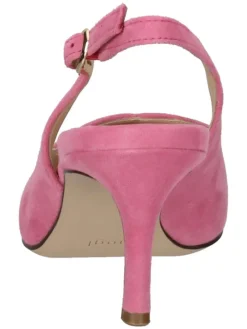 Leder-Slingpumps in Pink