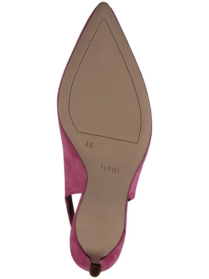Leder-Slingpumps in Pink