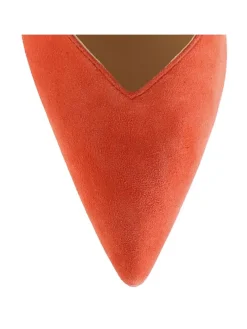 Leder-Slingpumps in Rot