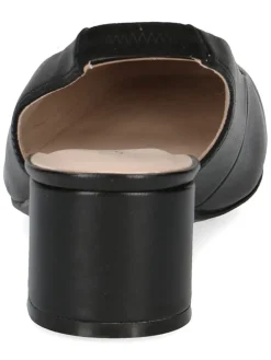 Leder-Slingpumps in Schwarz