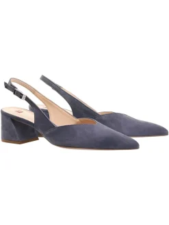 Leder-Slingpumps "Laura" in Blau