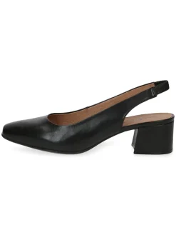 Leder-Slingpumps "Nina" in Schwarz