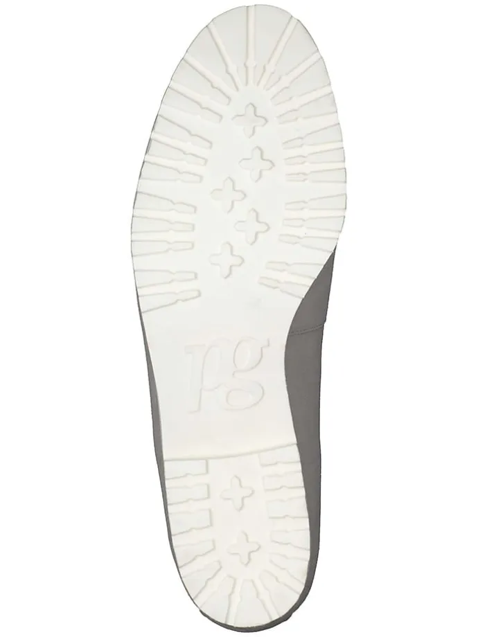 Leder-Slipper in Grau