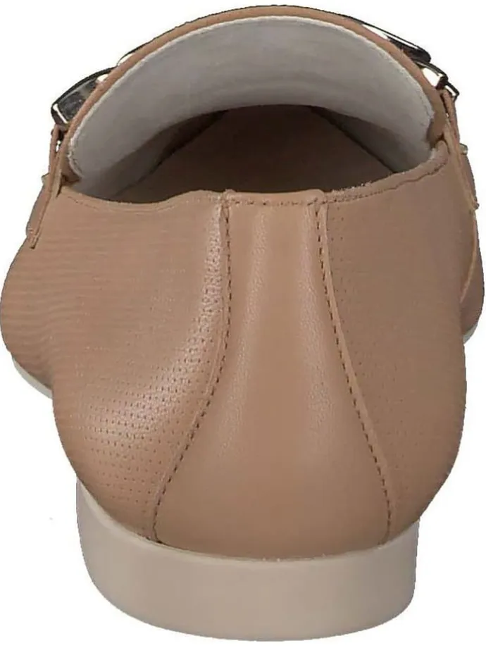 Leder-Slipper in Hellbraun