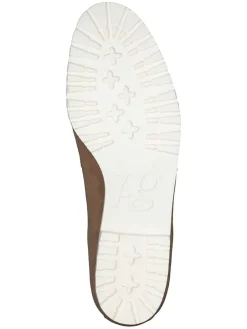 Leder-Slipper in Hellbraun