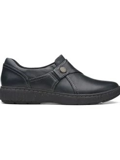 Leder-Slipper "Caroline Pearl" in Schwarz