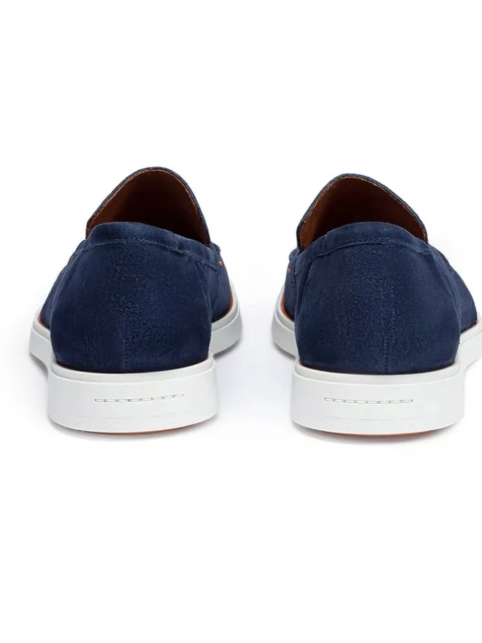 Leder-Slipper "Hunter" in Dunkelblau