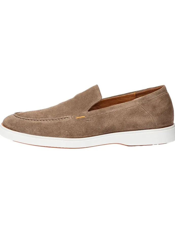 Leder-Slipper "Hunter" in Hellbraun