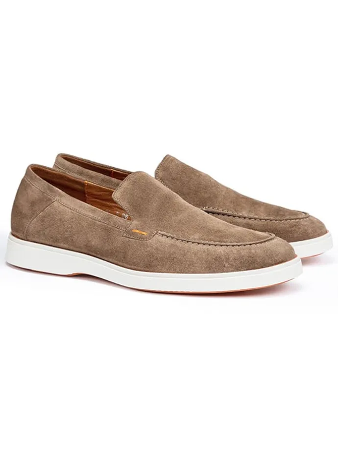 Leder-Slipper "Hunter" in Hellbraun
