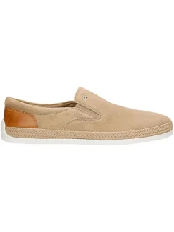 Leder-Slipper in Beige