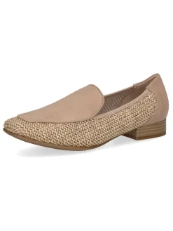 Leder-Slipper in Beige