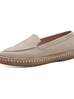 Leder-Slipper in Beige