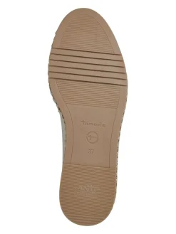 Leder-Slipper in Beige