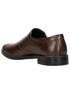 Leder-Slipper in Braun